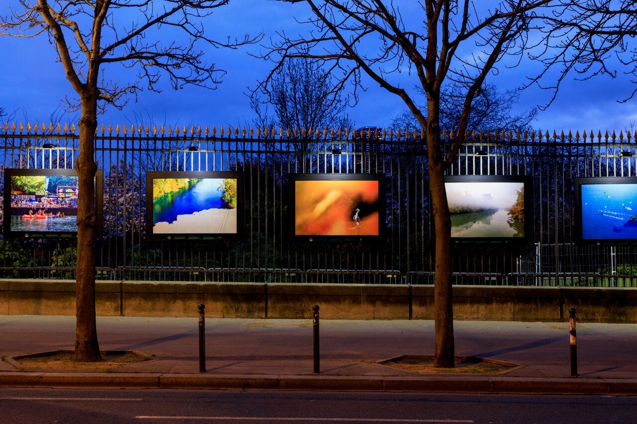 Exposition "Visages du Rhône" de Camille Moirenc, jardin du Luxembourg, Paris.