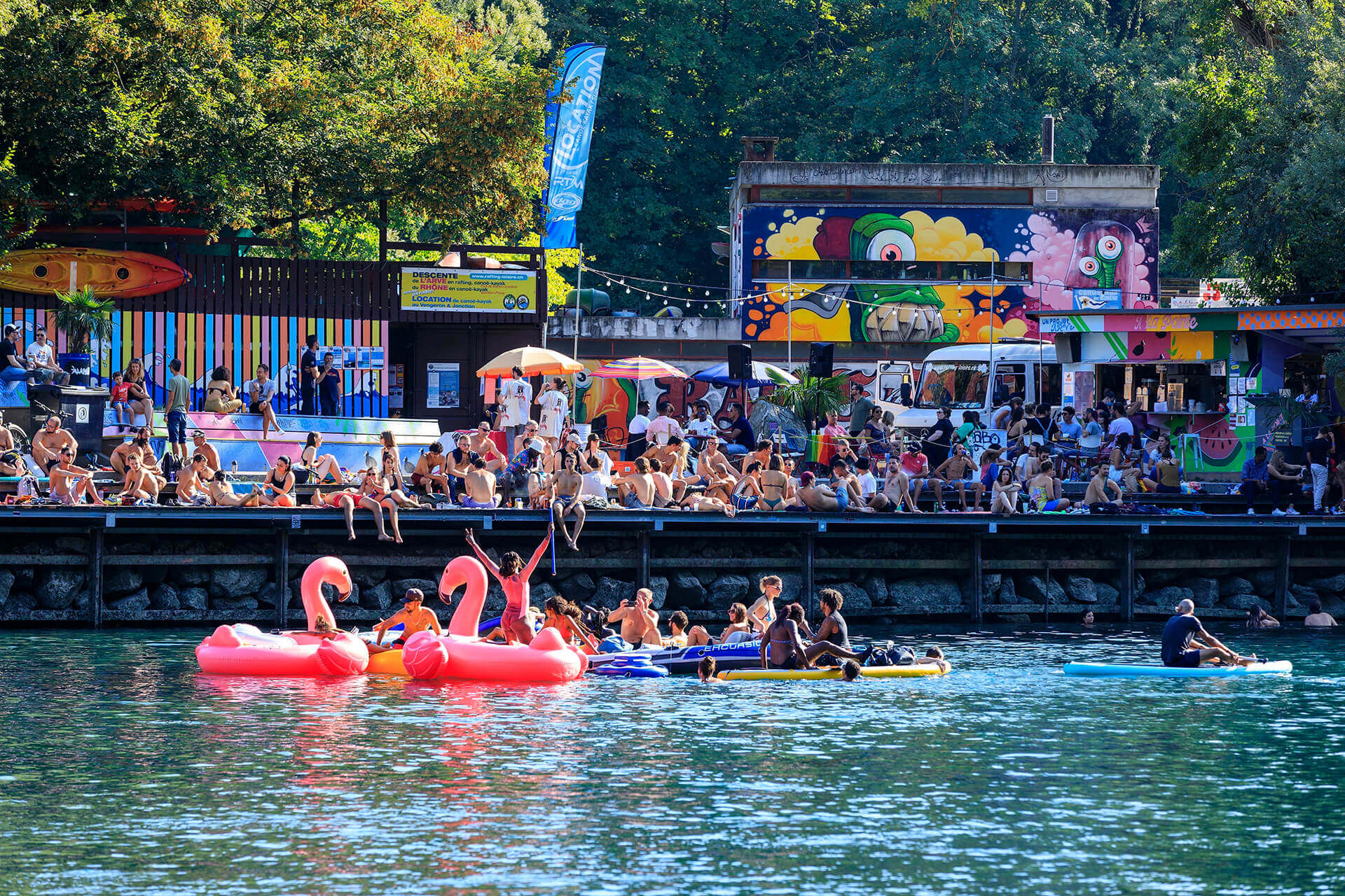 Le fleuve Rhône, Km 239 Canton de Genève, Genève